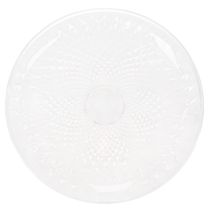gjenstander Dekorativ gjennomsiktig rund bolle med fot, 32 cm