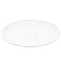 gjenstander Dekorativ gjennomsiktig rund bolle med fot, 32 cm