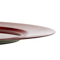 gjenstander Dekorative tallerkener røde plasttallerkener Ø33cm med glasureffekt 6 stk