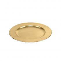 gjenstander Plastplate 25cm gull med bladgull effekt