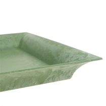 Plastplate grønn firkant 19,5 cm x 19,5 cm