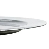 gjenstander Plastplater sølv Ø17cm 10p