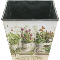 gjenstander Urtepotte, plantekasse med motiv, plantekasse H13cm B13,5cm