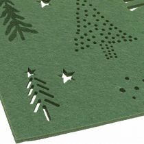 gjenstander Dekkeunderlag julebordpynt grønn filt 45×35cm 4stk
