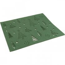 Dekkeunderlag julebordpynt grønn filt 45×35cm 4stk