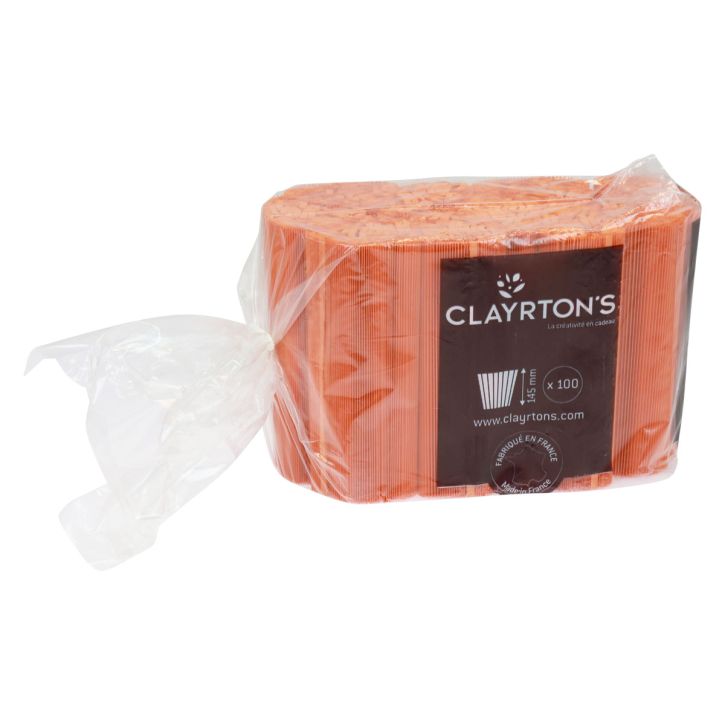 gjenstander Plisserte mansjetter til blomsterpotter oransje 14,5cm 100 stk