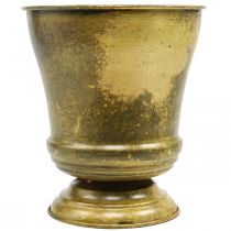 gjenstander Vintage planter metall kopp vase messing Ø17cm H19cm