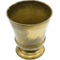 gjenstander Vintage planter metall kopp vase messing Ø17cm H19cm