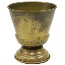 gjenstander Vintage planter metall kopp vase messing Ø11,5cm H13,5cm