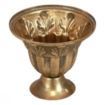Kopp vase dekorasjon kopp metall gull antikk utseende Ø13cm H11,5cm