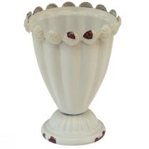 Kopp vase metall dekorative kopp krembrun Ø9cm H13cm