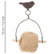 gjenstander Praktisk dekorativ båndholder, fugl, shabby chic