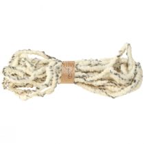 gjenstander RAW cord saueull og jute ull snor filt hvit grå 10m