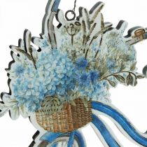gjenstander Deco skilt tre sykkel sommer deco skilt for å henge blått, hvitt 31 × 25cm