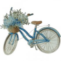 Deco skilt tre sykkel sommer deco skilt for å henge blått, hvitt 31 × 25cm