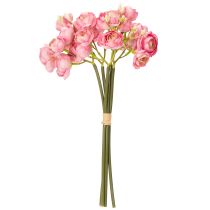 gjenstander Kunstig ranunkelbukett, stilig borddekorasjon, 32 cm, 5 stk.