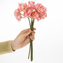 gjenstander Kunstig ranunkelbukett, stilig borddekorasjon, 32 cm, 5 stk.