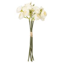 gjenstander Kunstig ranunkelbukett, langvarig blomsterdekorasjon for våren, 32 cm, 5 stk.