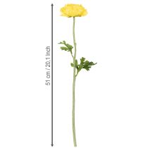 gjenstander Kunstig ranunkel som enkeltblomst for elegant og vedlikeholdsvennlig dekorasjon, 51 cm, 3 stk.