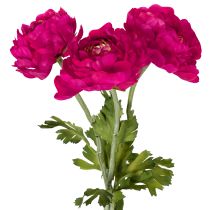 gjenstander Kunstig ranunkel som en enkelt blomst for tidløs og allsidig interiørdesign, 51 cm, 3 stk.