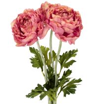 gjenstander Kunstig ranunkel som bukett for elegant og vedlikeholdsvennlig dekorasjon, 51 cm, 3 stk.
