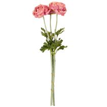 gjenstander Kunstig ranunkel som bukett for elegant og vedlikeholdsvennlig dekorasjon, 51 cm, 3 stk.