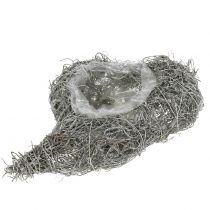gjenstander Vintreet hjerte vasket hvit 16cm x 21cm 1stk