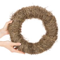 gjenstander Krans av naturmateriale, naturlig dekorativ krans for DIY-prosjekter, 35 cm