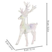 gjenstander Akryl reinsdyrpynt til juletre, 14 cm, 4 stk.