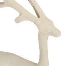 gjenstander Reinsdyrdekorasjon hjortfigur metall grå leireoptikk H27,5 cm