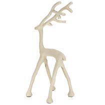 gjenstander Reinsdyrdekorasjon hjortfigur metall grå leireoptikk H27,5 cm