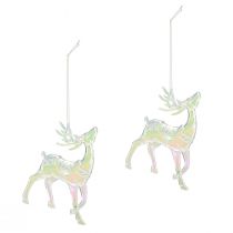 gjenstander Reinsdyrpynt julepynt iriserende H12cm 3stk