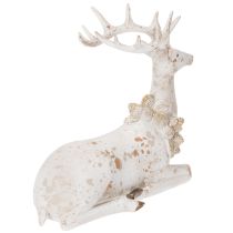 gjenstander Dekorativ figur av en sittende hjort med gevir, 30 cm