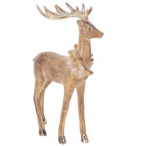 gjenstander Dekorativ figur av en hjort med gevir, til stående, julepynt, 28 cm