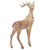gjenstander Dekorativ figur av en hjort med gevir, til stående, julepynt, 28 cm