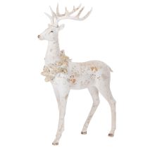 gjenstander Dekorativ hjortefigur med kongledekorasjon til vinterdekorasjon, 49 cm