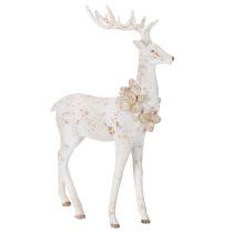 gjenstander Dekorativ hjortefigur med kongledekorasjon til vinterdekorasjon, 49 cm
