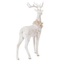 gjenstander Dekorativ hjortefigur med kongledekorasjon til vinterdekorasjon, 49 cm