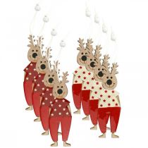 gjenstander Reinsdyr til oppheng, julepynt, juletrepynt, trepynt til advent H13cm 8 stk.