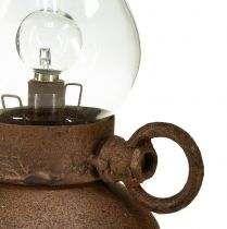 gjenstander Retro lampe LED vintage rust bordlampe Ø10cm H18,5cm