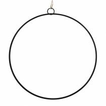 Dekorativ ring for å henge svart Ø35cm 4stk