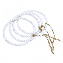 gjenstander Dekorativ trering Shabby Chic hvit Ø19cm, bryllup, vår, dørdekorasjon, sett med 4