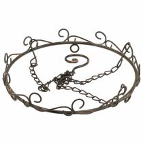 gjenstander Dekorring med krok for oppheng Rustbrun Ø20,5cm