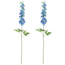 gjenstander Delphinium Kunstig i Blå Hageblomst L88cm 2stk
