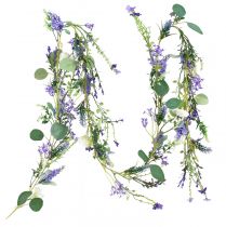 gjenstander Romantisk blomsterkrans lavendel lilla hvit 194cm