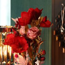 gjenstander Kunstige roseblomster i en bukett, lang stilk 62 cm, 12 stk.