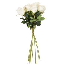 gjenstander Kunstig roseblomst, lang stilk, til vase, 62 cm, 12 stk.