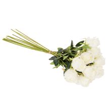 gjenstander Kunstig roseblomst, lang stilk, til vase, 62 cm, 12 stk.