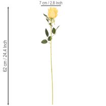 gjenstander Kunstig rose med lang stilk, kunstig blomst, 62 cm, 12 stk.