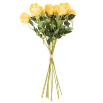 gjenstander Kunstig rose med lang stilk, kunstig blomst, 62 cm, 12 stk.